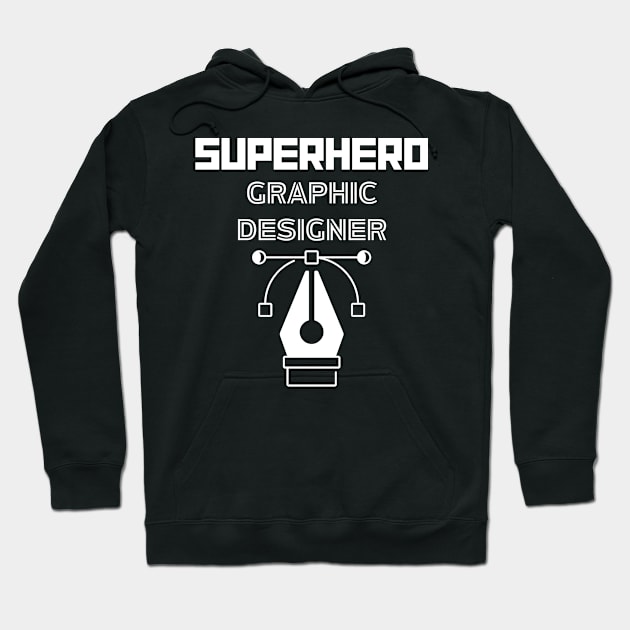 Superhero Graphic Designer Hoodie by MyUniqueTee